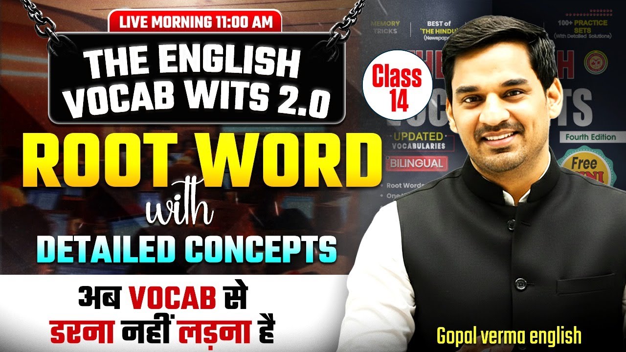 The English Vocab Wits Batch 2.0 | Root Word Class 14 | Gopal Verma #ssccgl #vocabulary #ssc