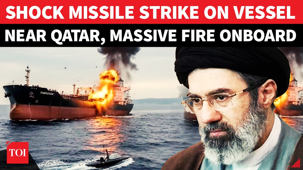 Tanker Hit Near Qatar By Iranian Missiles, Massive Fire; 'ONE MISSILE STILL UNEXPLODED...'