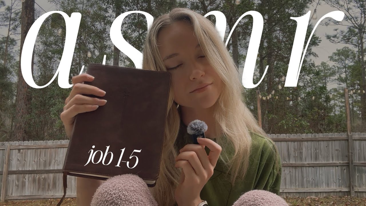 ASMR - Sleepy Outdoor Bible Reading *Morning Nature Sounds, Whispers, Page Flipping* (Job 1-5)