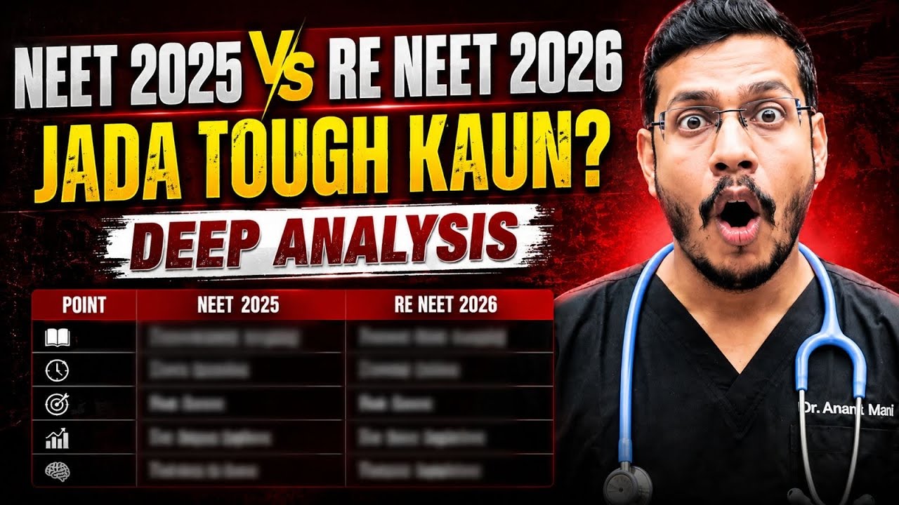 RE NEET 2026 Was Tougher Than NEET 2025? Detailed Analysis By Dr. Anand Mani | RE NEET 2026 Cutoff