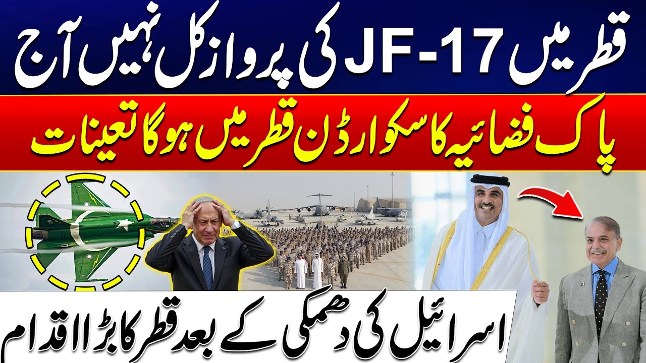 JF-17 Squadron Deployment in Qatar Today Amid Israeli Threat! - Qatar-Pakistan Air Force Action