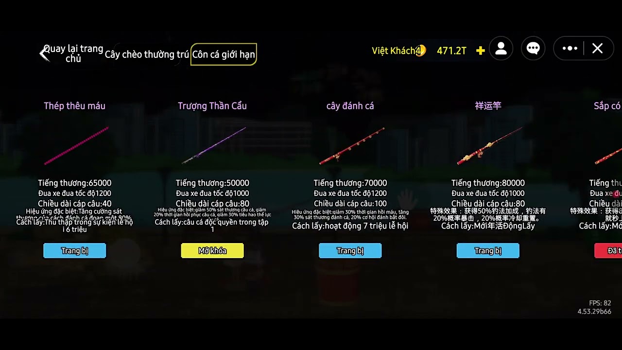 Review nick câu cá vạn cân lỏ lv 389:)