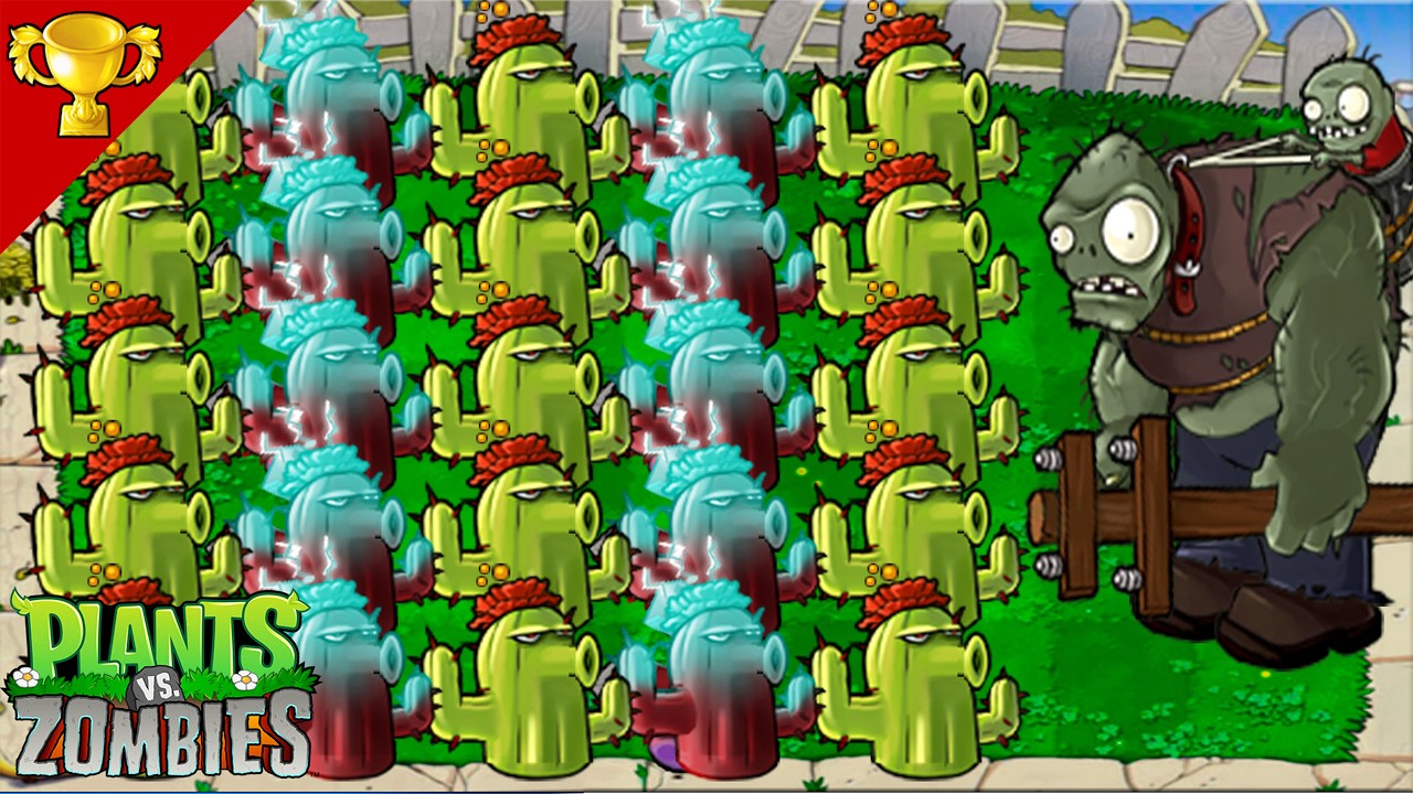 99 Cactus + Magneto-cactus Vs 999 Zombies | Plants Vs Zombies Fusion