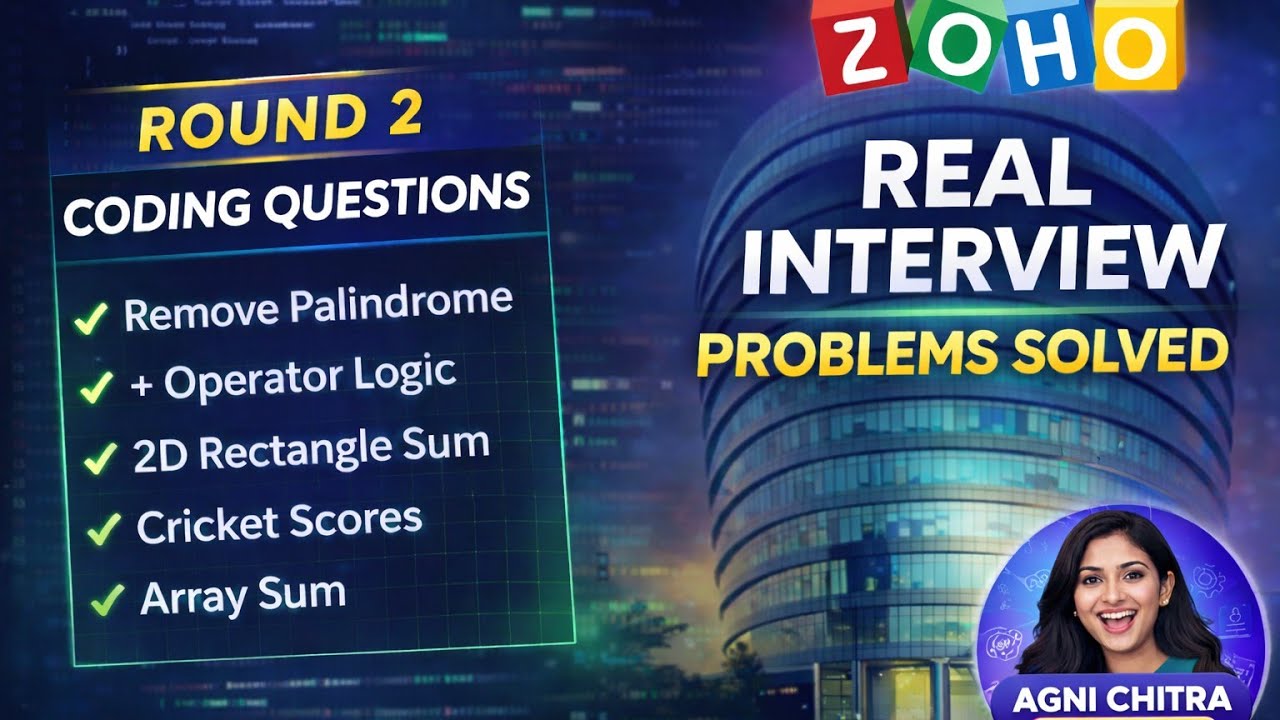 🔥Zoho Round 2 Coding Questions Part 2 | Real Interview Problems solved in Java☕💻 @Agni_dev_hub