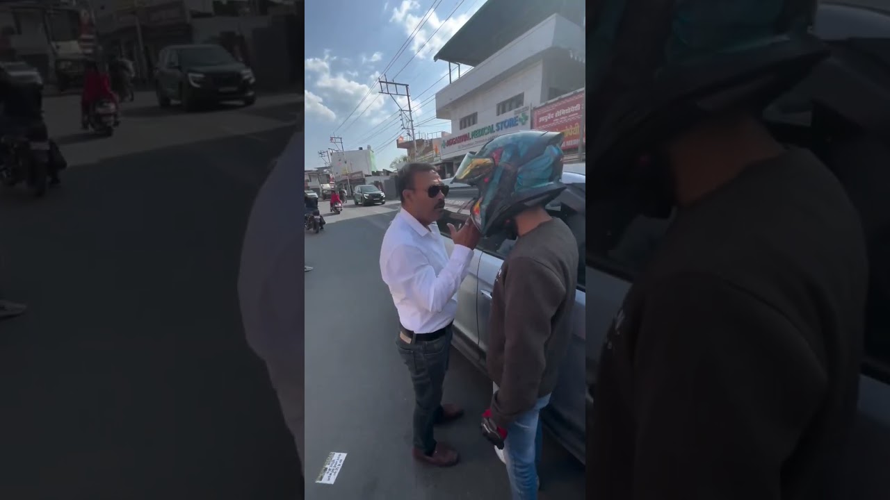 Road Rage with car guy☠️ #like #subscribe #roadrage #uttarakhand #dehradun #dominar #dominar400 #