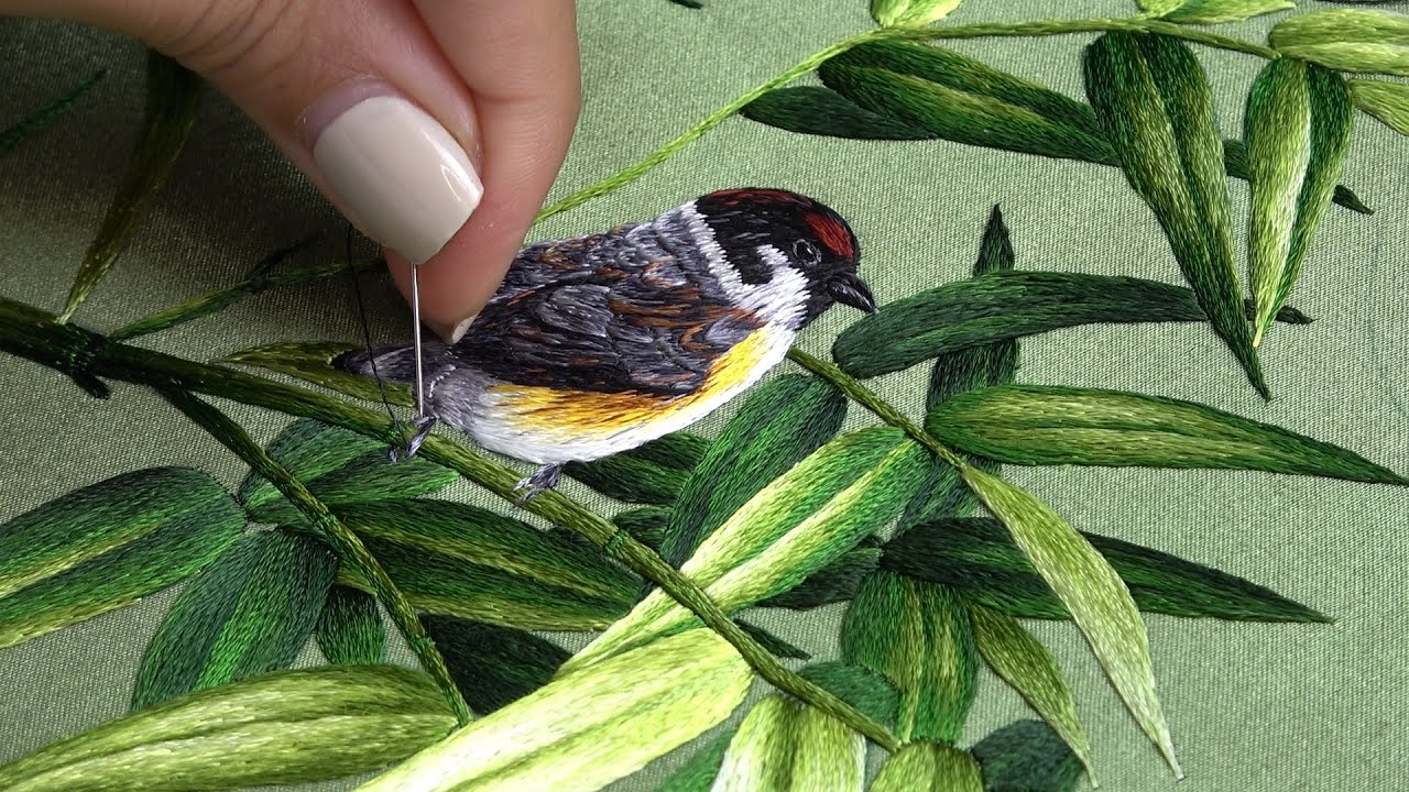 Hand Embroidery Kit 240 Little Bird on Bamboo