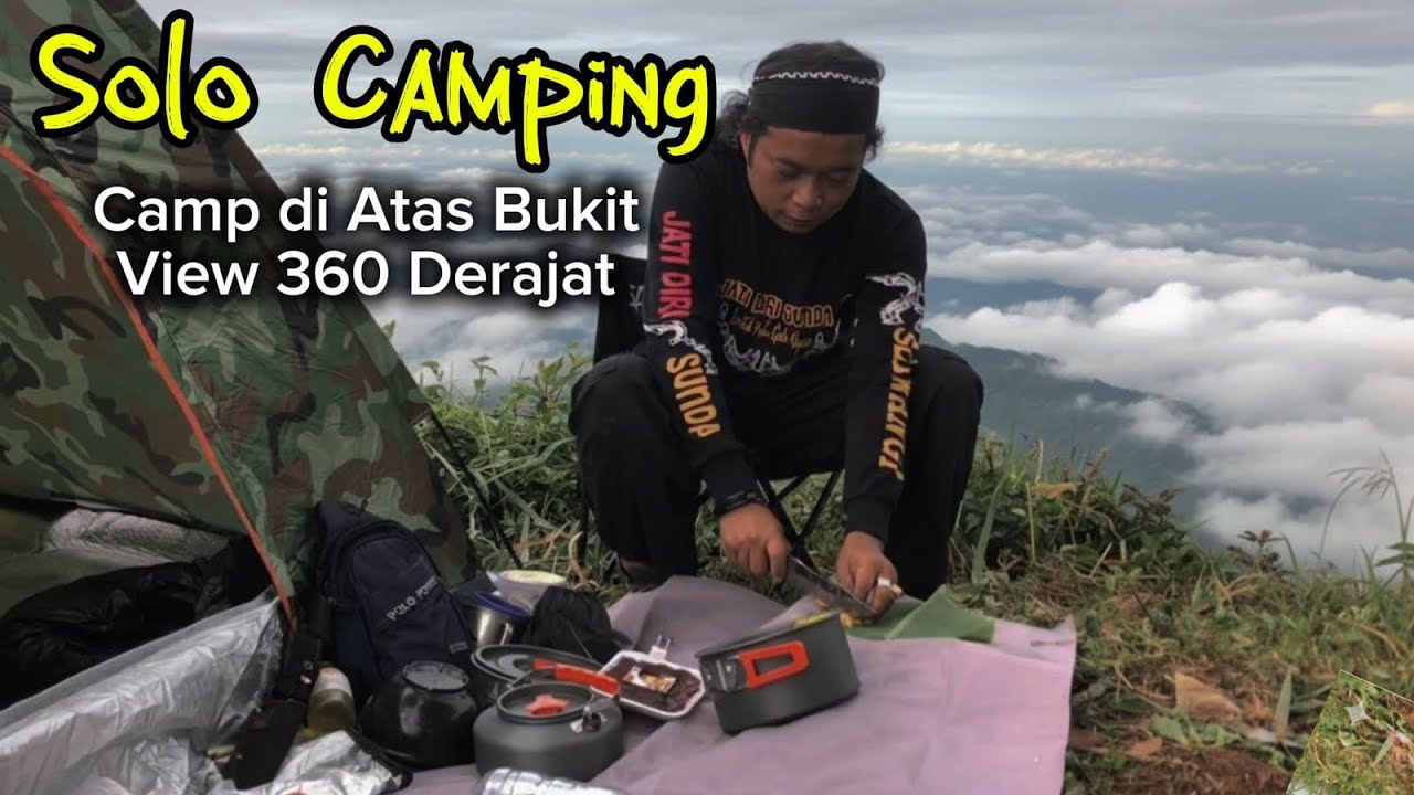 SOLO CAMPING NEKAT CAMPING DI ATAS BUKIT SAAT ANGIN KENCANG!