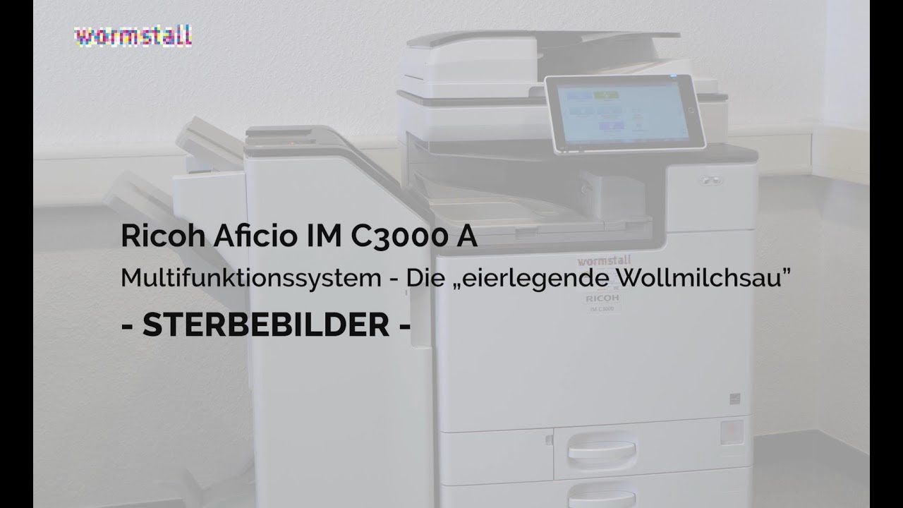 Trauerdruck - Sterbebilder drucken mit dem Ricoh Aficio IM C3000 A