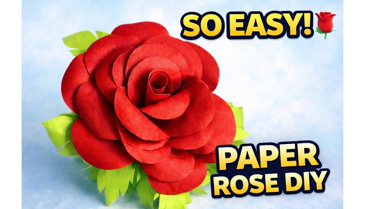 How to Easily Make a Paper Rose. Idea for Creating a Beautiful Paper Rose. 