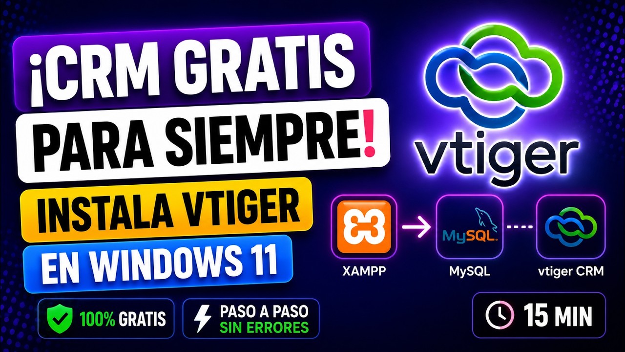 🔥 CRM GRATIS 🔥Como instalar Vtiger CRM 👉👉 En Windows 11 PASO A PASO