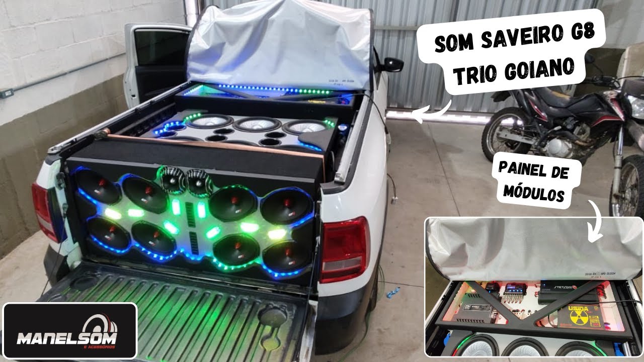 Som trio goiano na Saveiro pronto, teste com algumas músicas. (Dia a dia da loja) #103