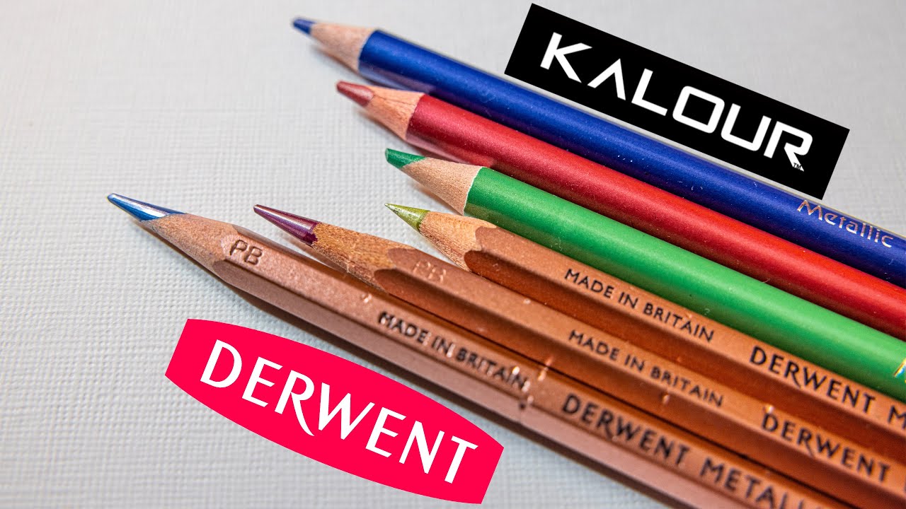 Derwent vs. Kalour - Qual è la matita colorata più metallica?