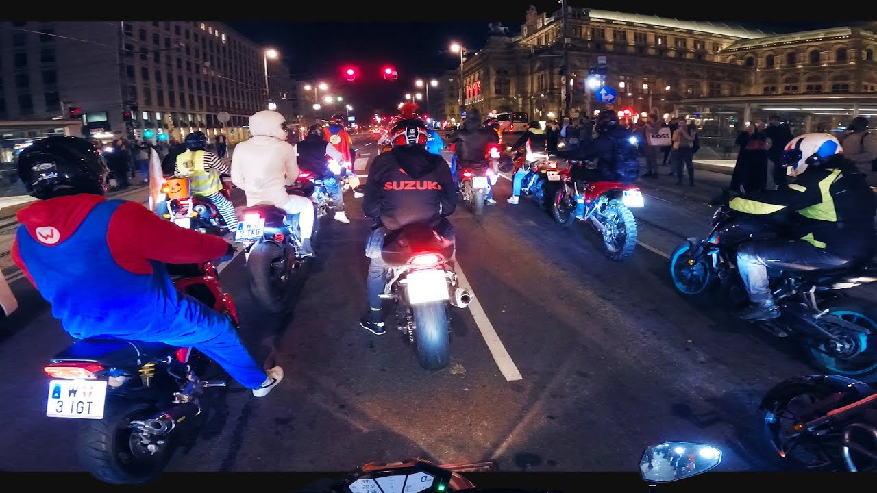 70 Bikes eskalieren in Wien | Halloween