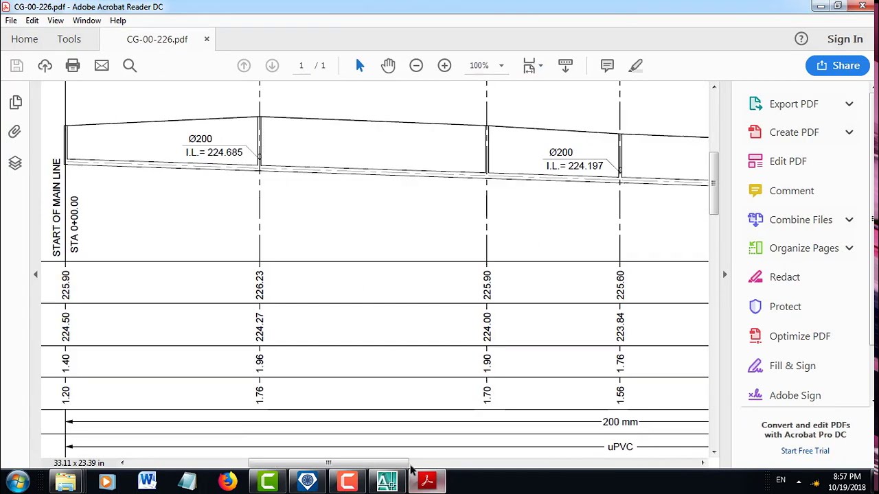 استخدام Pipe2CAD لاخراج القطاعات الطولية لشبكات الصرف الصحي