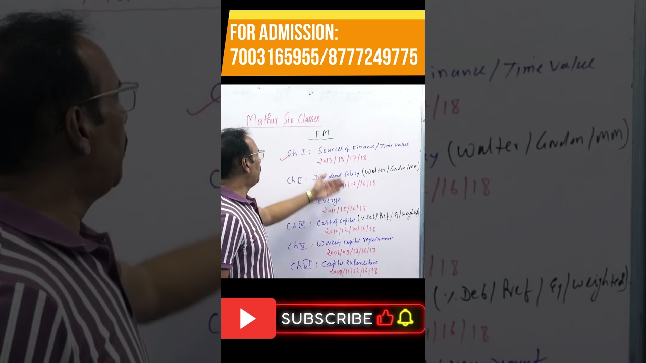 FM key or important sums #calcuttauniversity #mathursirclasses #accounting