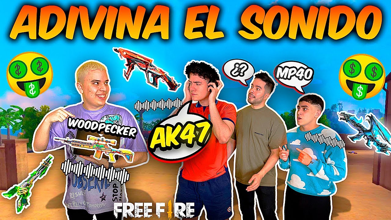 ADIVINA EL ARMA DE FREE FIRE POR SU SONIDO *Nivel imposible* 😱 $300.000 DE PREMIO 💸