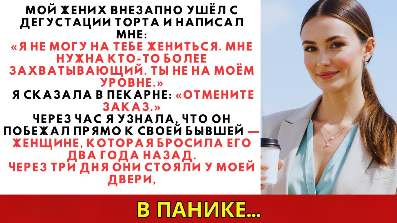 Мой жених ушёл с дегустации торта — его сообщение всё разрушило