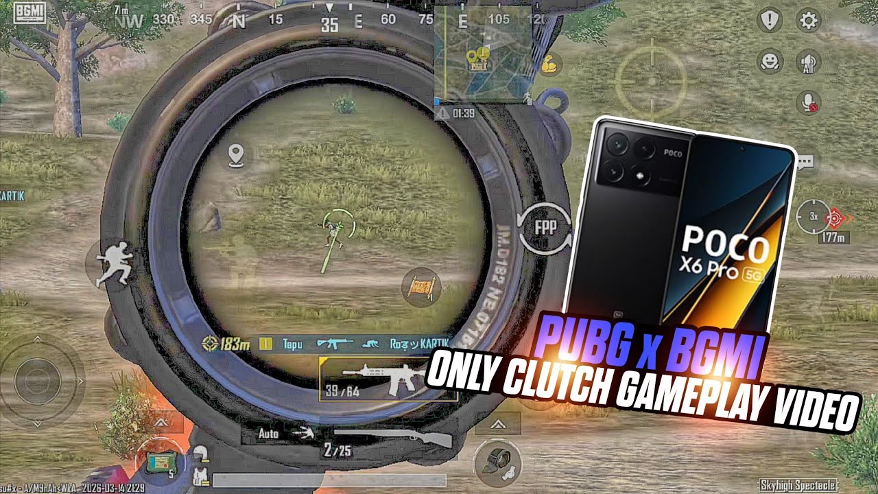 PUBG Mobile x Bgmi Clutch Gameplay With Poco X6 PRO In 90Fps a 120Fps 🥶