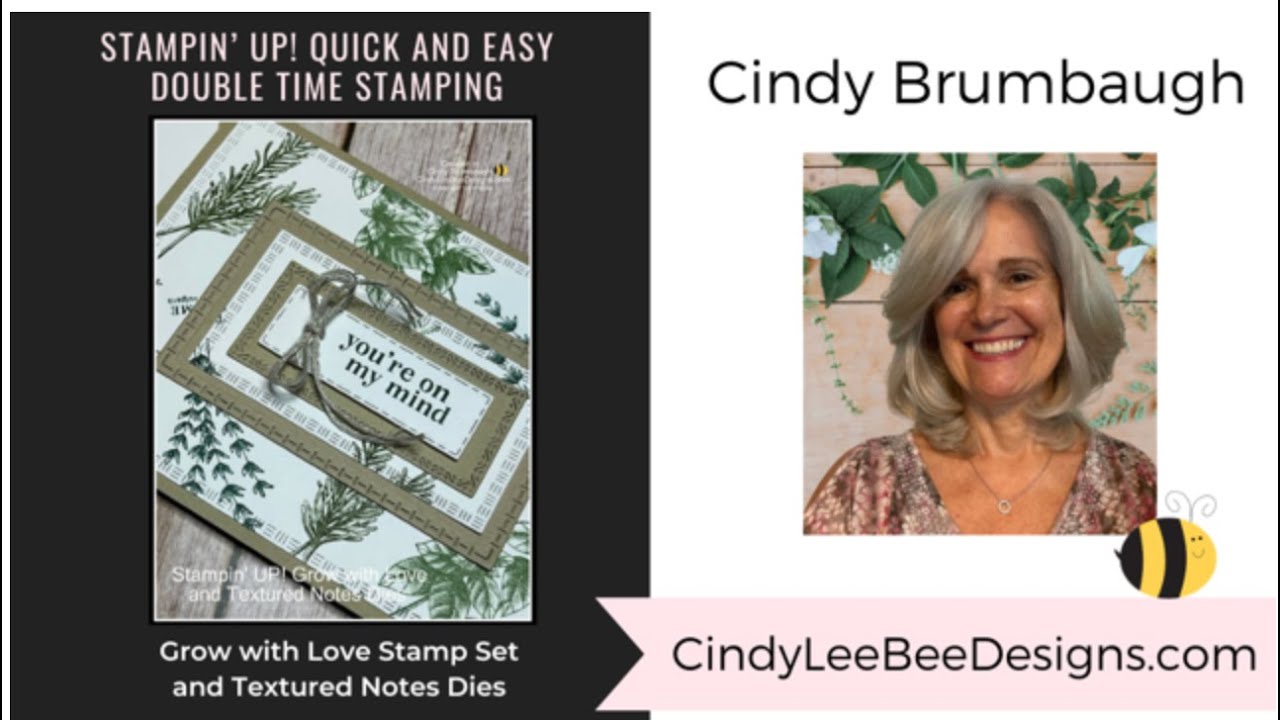 Stampin&rsquo; UP Textured Notes Dies with Grow withe Love