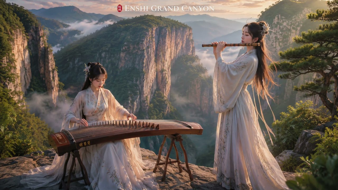SOUNDLESS - Enshi Grand Canyon Guzheng & Bamboo Flute(Dizi/Xiao) Relaxing Chinese Instrumental Music