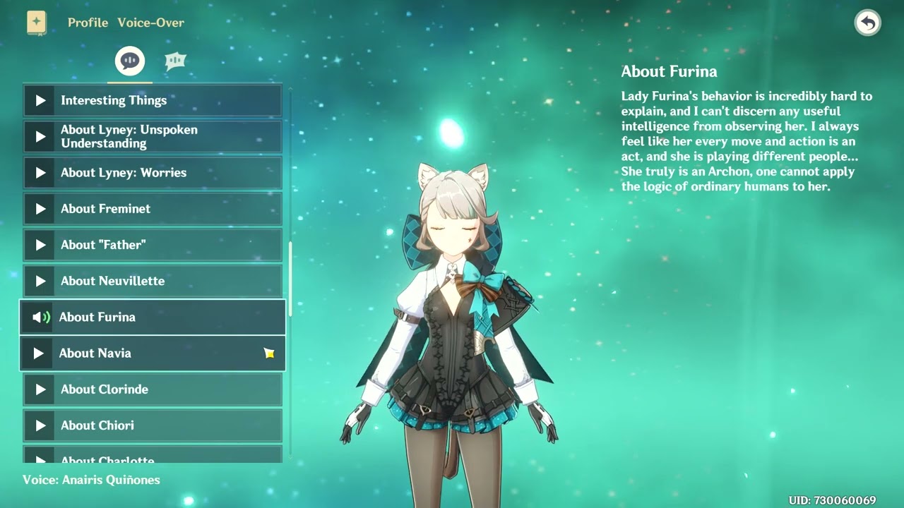 Lynette all English voicelines [Genshin Impact]