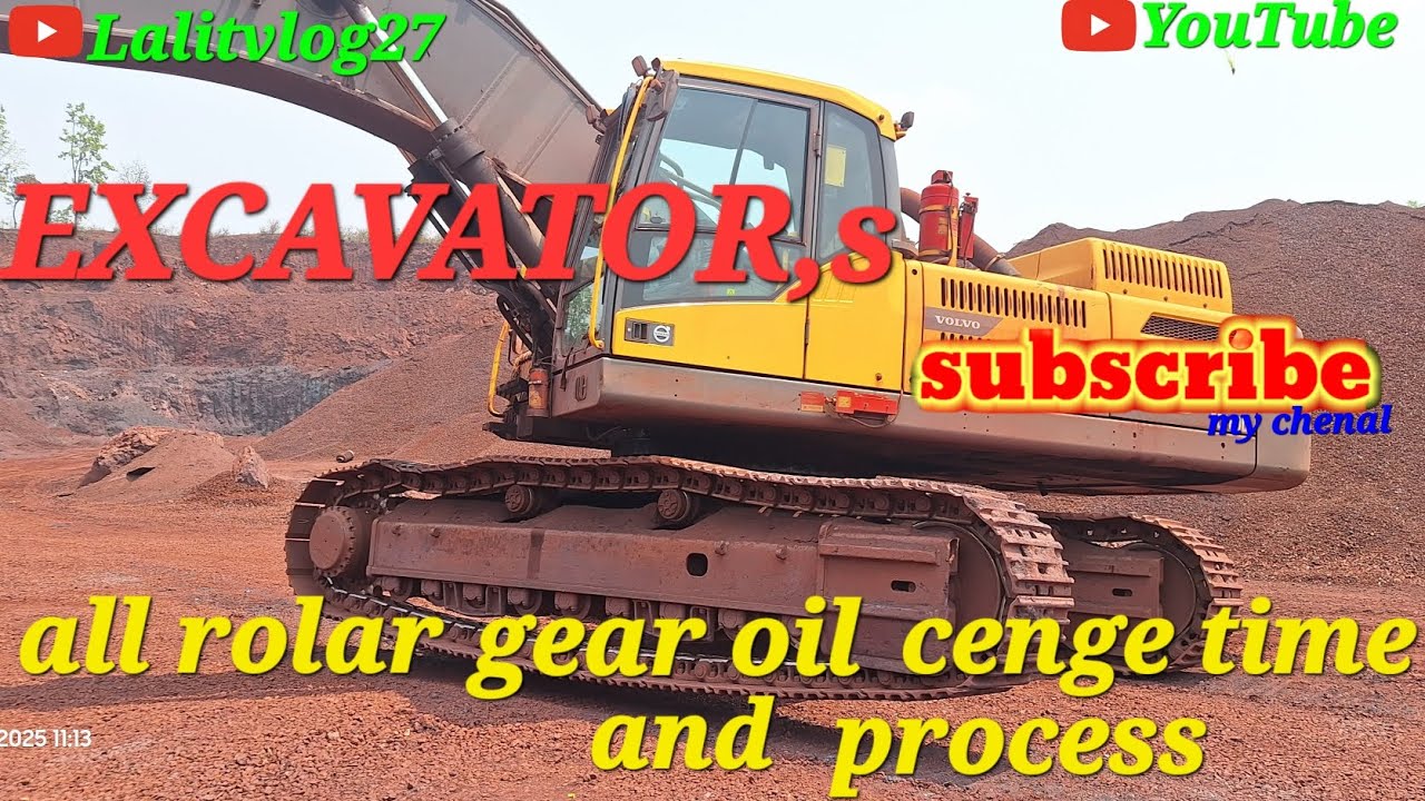Excavator all rolar gear oil cenge time and process ||  Excavator rolar gearoil cenge ||@lalitvlog27