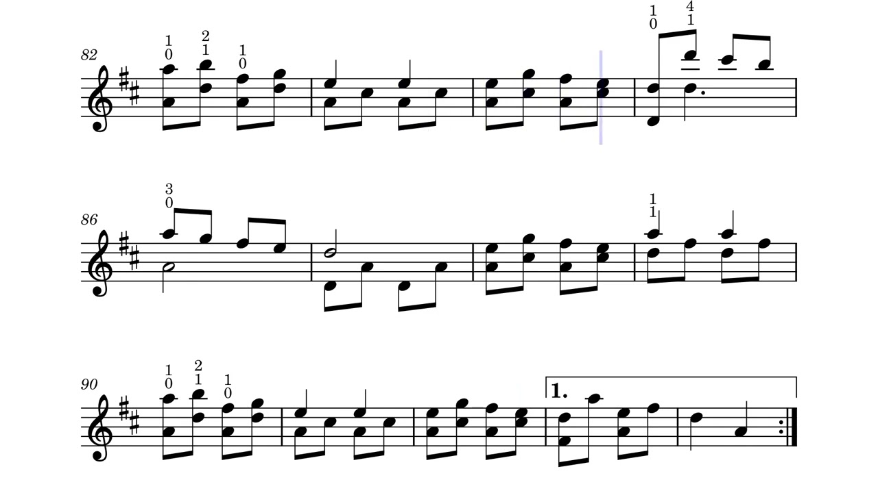 Can-Can  Galop infernal  violin solo by Jacques Offenbach - music sheet