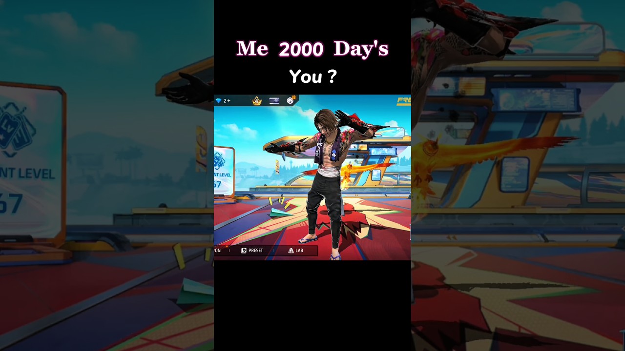 2000 Days Old Free Fire ID 😱🔥 Tumhare Kitne Days? | Free Fire #shorts #freefire