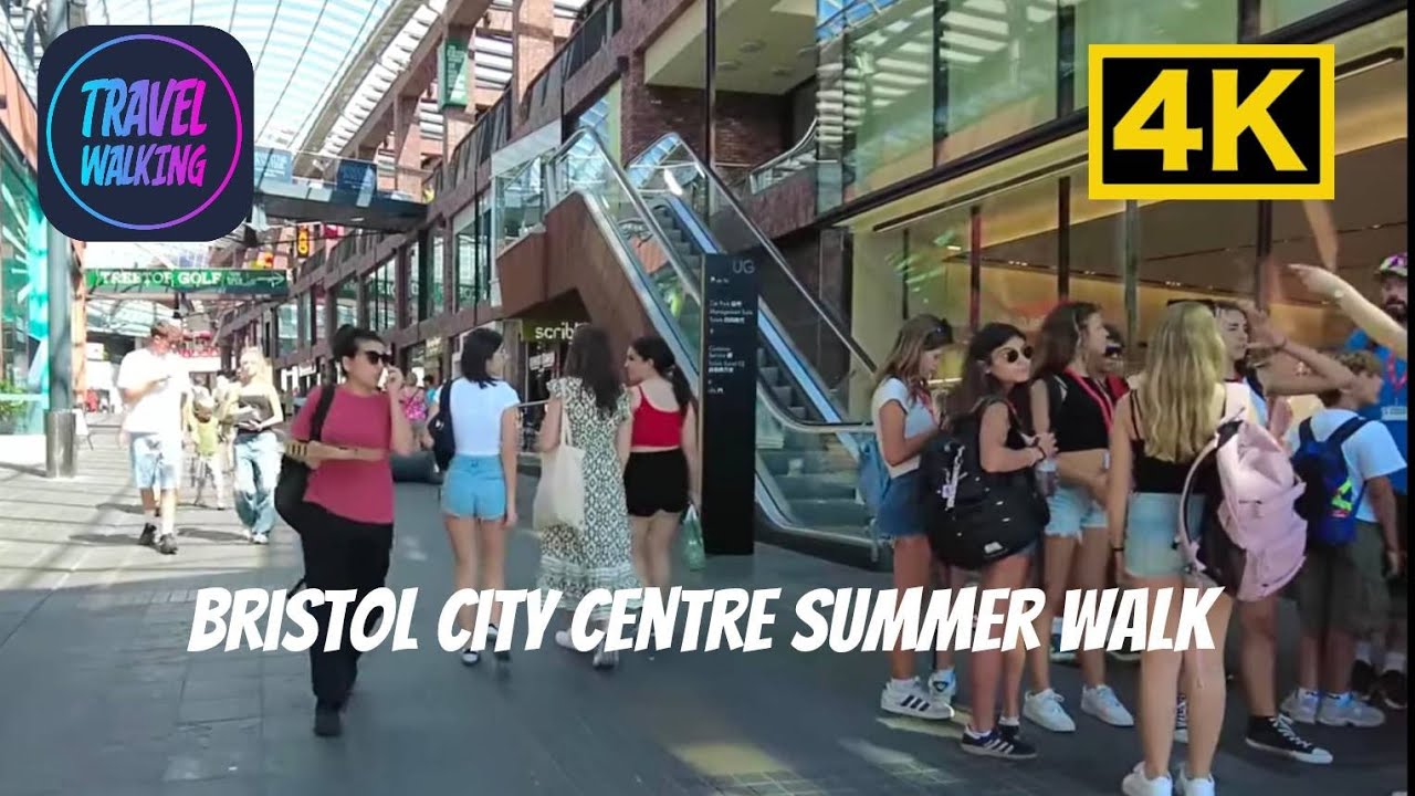 Bristol City Centre Walk | Summer Walking Tour 4K