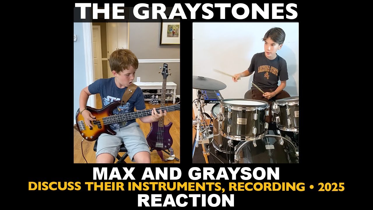 Реакция: Макс (бас) и Грейсон (ударные) из Graystones обсуждают запись своих инструментов (2025)