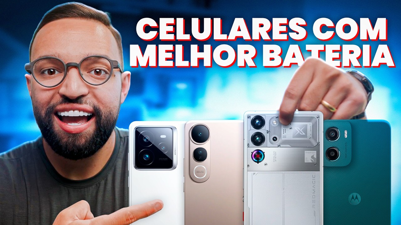 OS CELULARES com MELHOR BATERIA pra comprar em 2026!