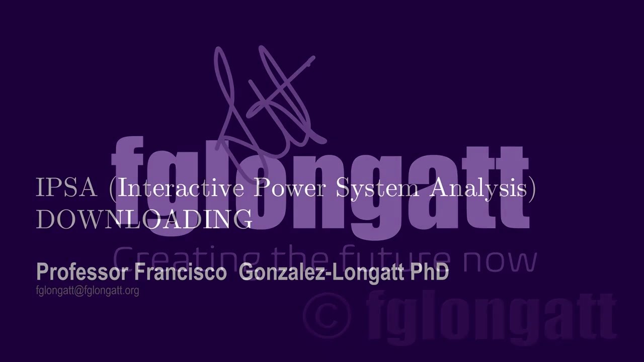 Power System Analysis Software, Clasffication. IPSA -Downloading- SPANISH version