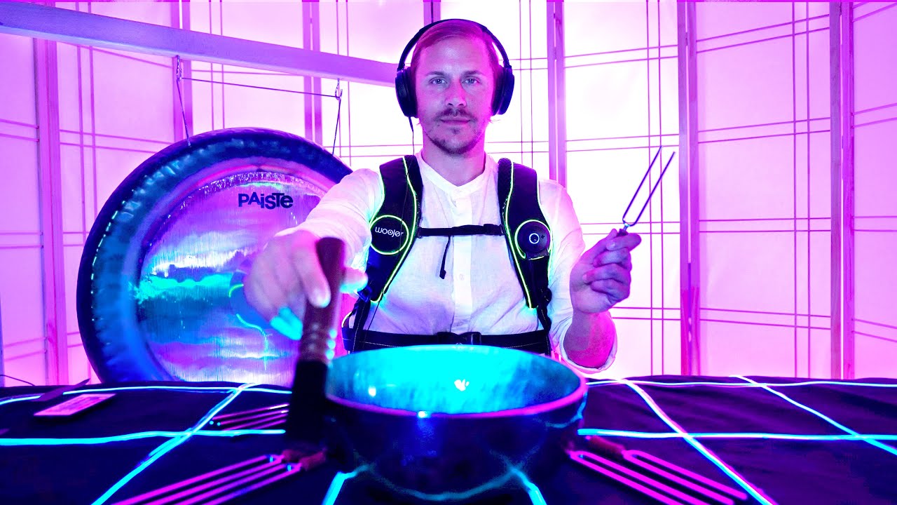 😱 EXTREME LOW FREQUENCY ASMR | Binaural Sound Bath Meditation | Woojer Haptics Vest | Tibetan Bowls