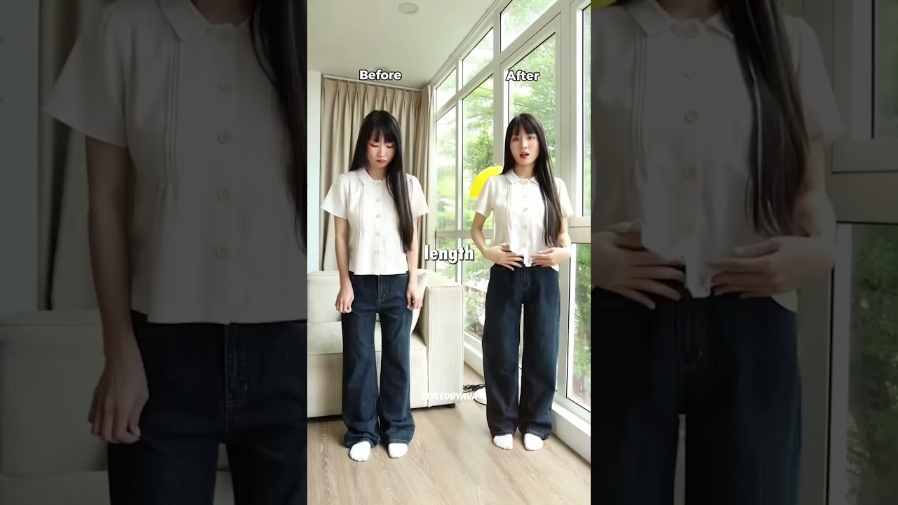 👖✨ Гениальный лайфхак: почините длинные джинсы за считанные секунды!
