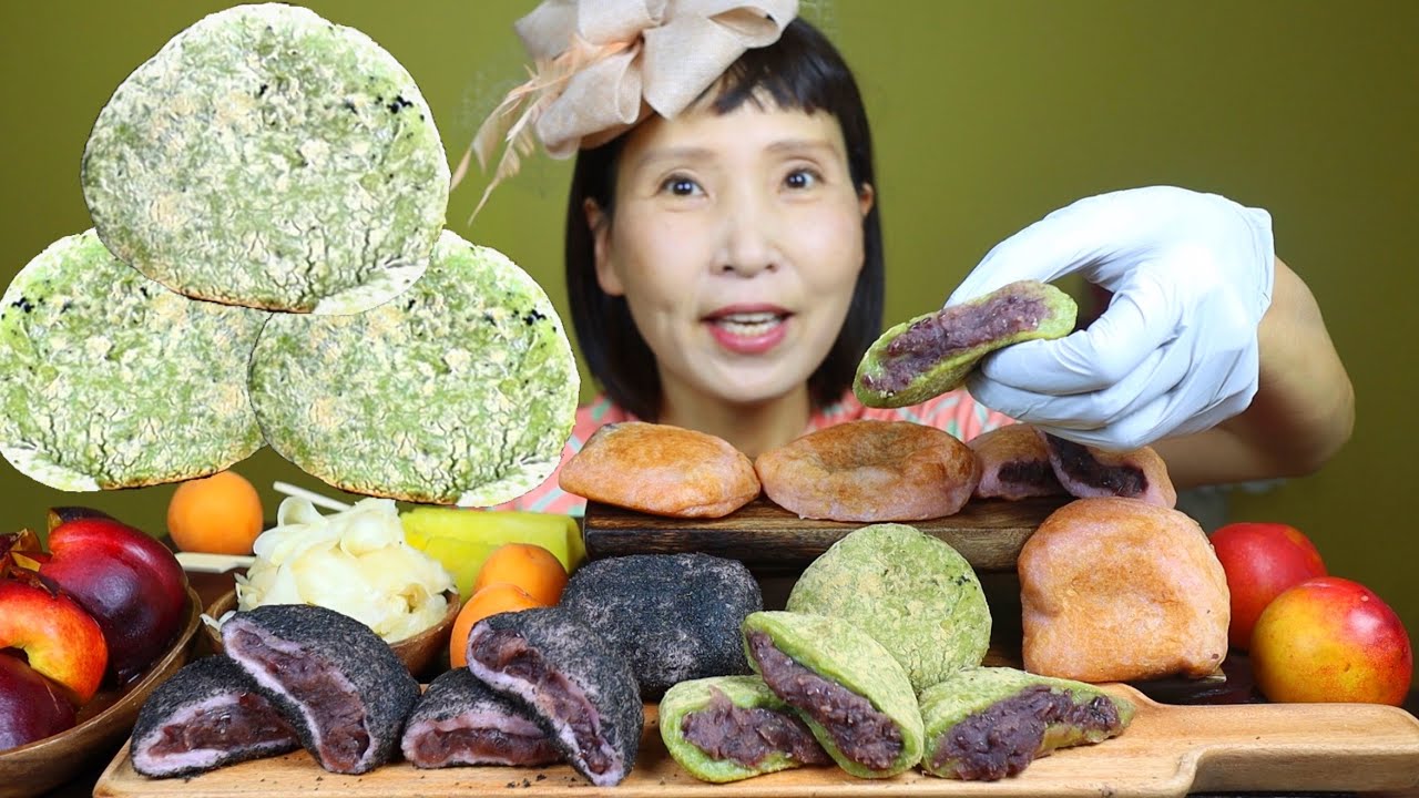 떡시리즈 강릉 초당찰떡(흑임자, 말차, 구운찰떡) 먹방 年糕吃播 モッパン ASMR KOREA VEGETARIAN TRADITIONAL TTEOK MUKBANG