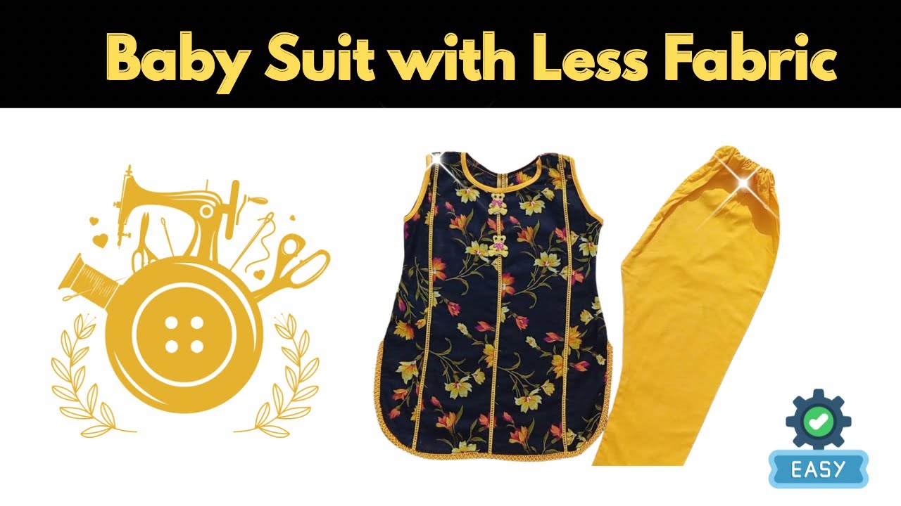 How to Stitch a Baby Suit with Less Fabric | Easy Sewing Tutorial 