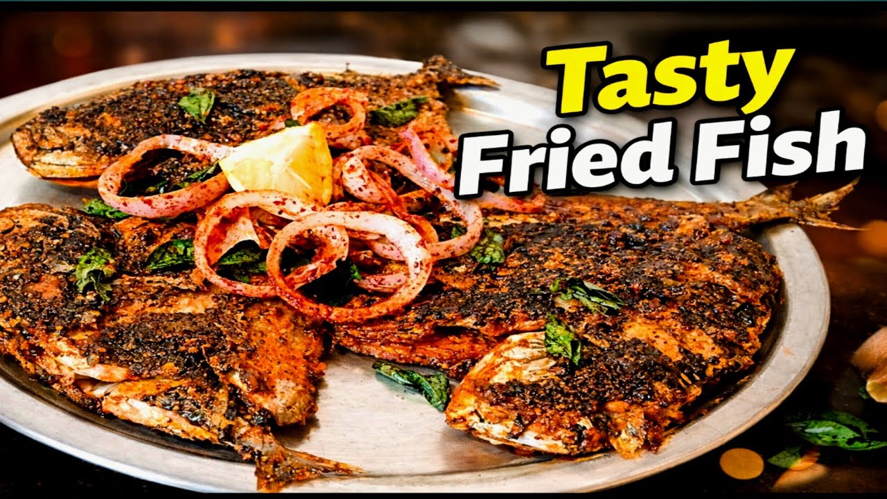 Crispy Pomfret Fish 🐟 l Hotel Style Pomfret Fry Recipe l Easy Fish Fry l