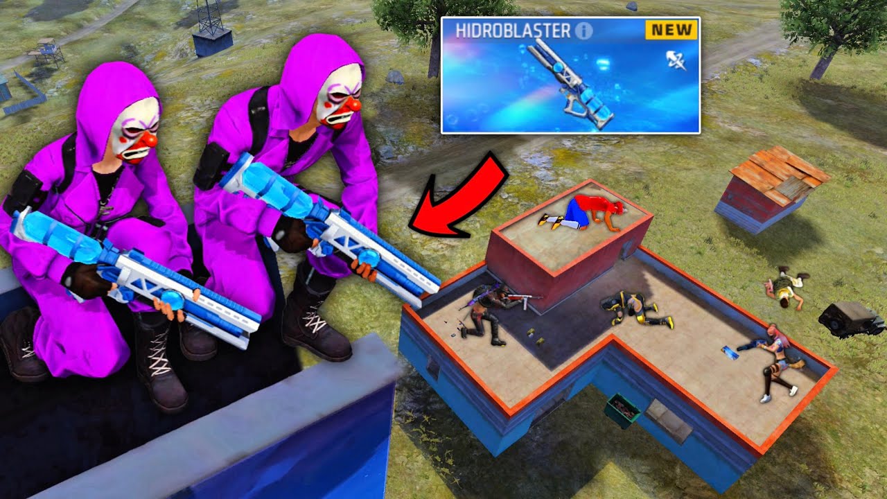 RETO CAMPERO CON LA NUEVA ARMA &ldquo;HIDROBLASTER&rdquo; Y ESTO PASO!! 😱 FREE FIRE
