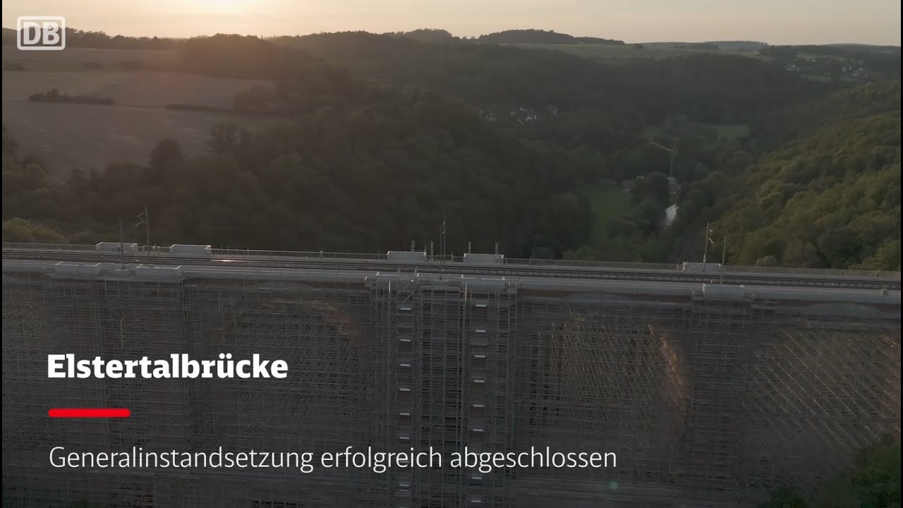 Sanierung der Elstertalbrücke im Vogtland erfolgreich abgeschlossen