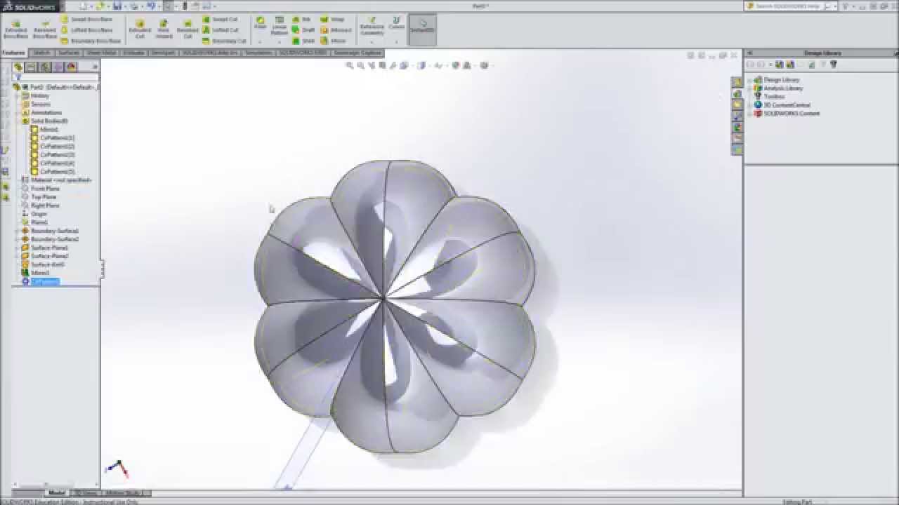 Modeling a pumpkin in SolidWorks - Part 1 - Design