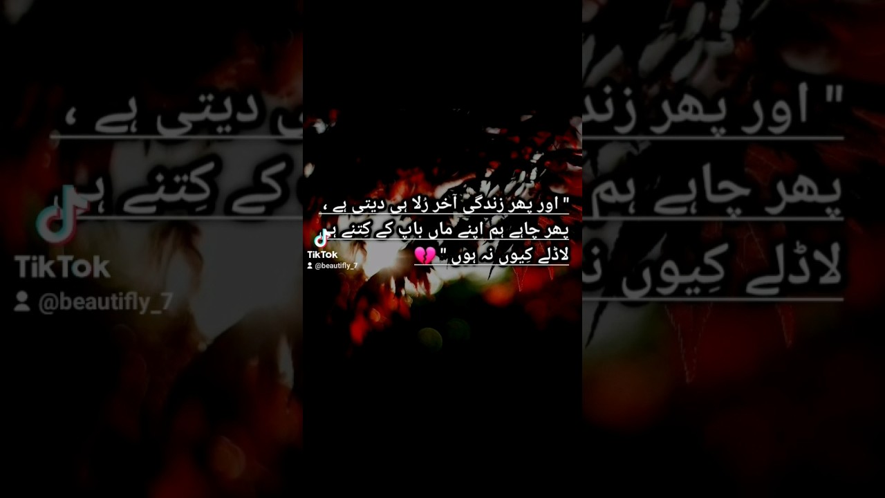 Zindagi rula hi deti ha 💔 | #urdustatus #urduwisdom #maa #baap