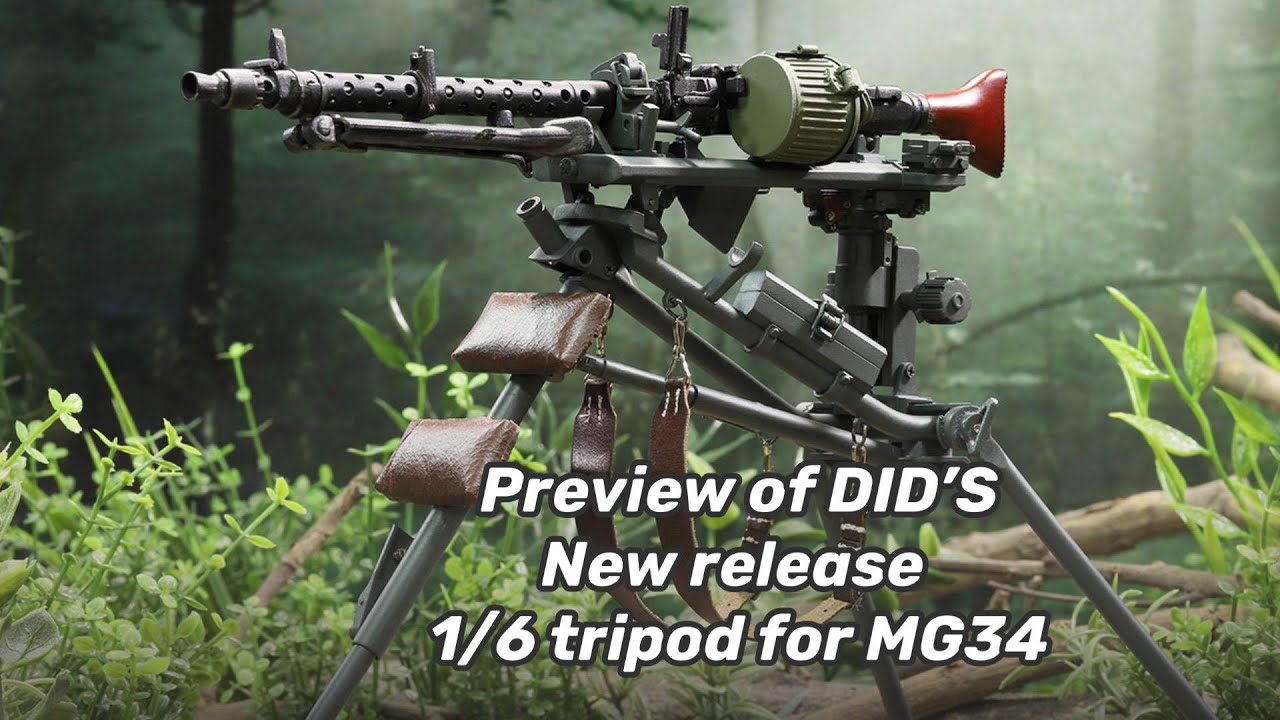 Preview of DID's new release E60069Y E60069G 1/6 Tripod for MG34