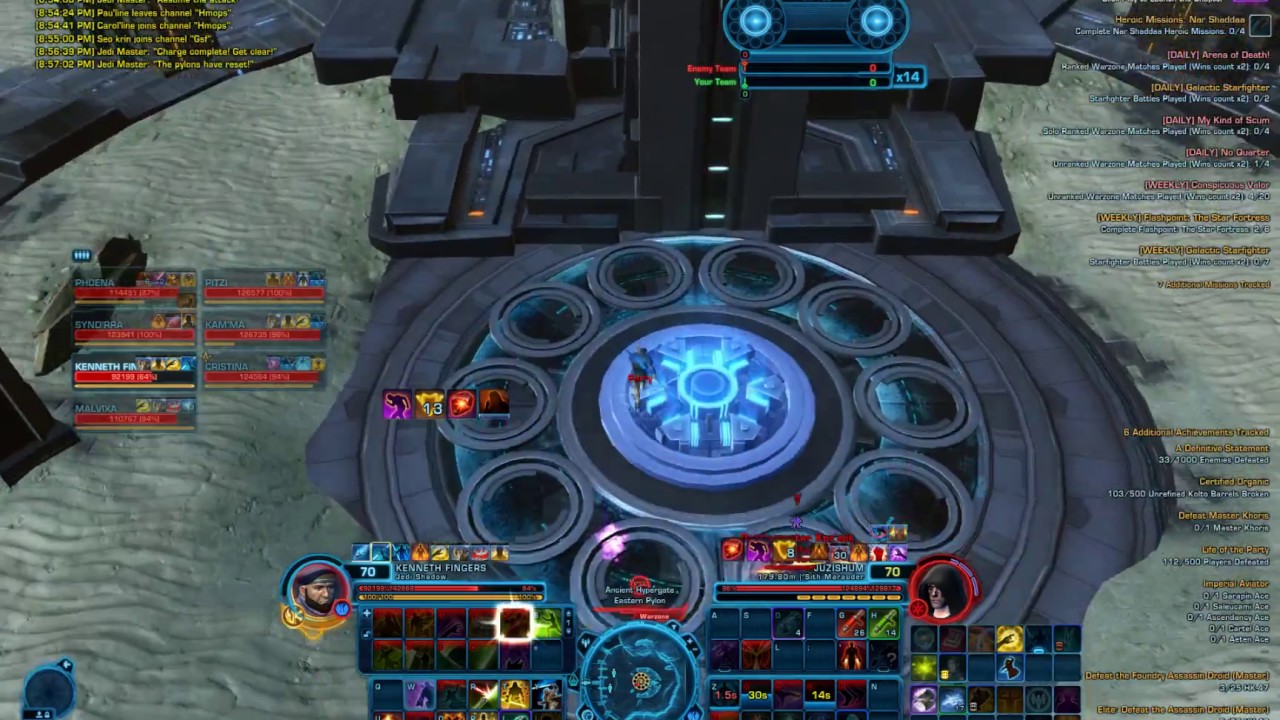 Round 14 of Ancient Hypergate at 0&ndash;0 (until they finally cap)