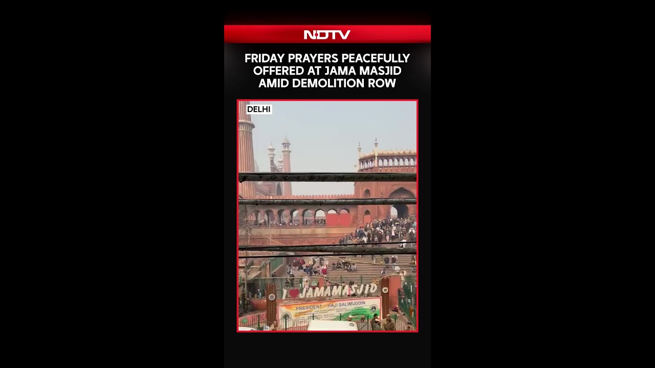 Friday Namaz Held Peacefully At Delhi's Jama Masjid Amid Demolition Row Near Turkaman Gate