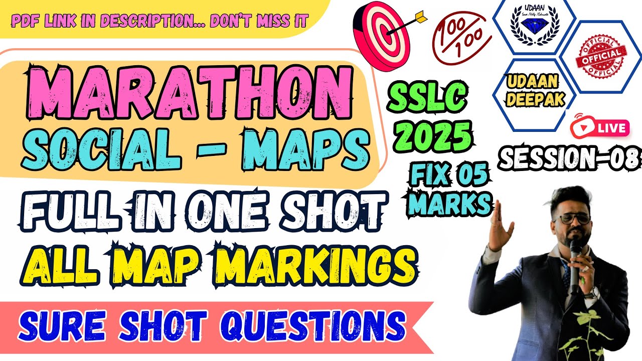 10th SSLC 2025 SOCIAL MARATHON SESSION-09 GEOGRAPHY MAPS SURE SHOT QUESTIONS