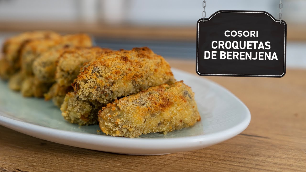 Receta Croquetas de berenjena y queso en freidora sin aceite Cosori. ¡DELICIOSAS!
