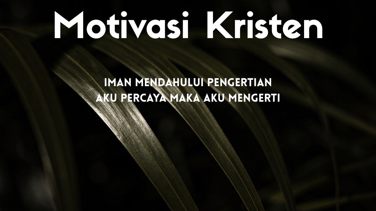 Iman Mendahului Pengertian