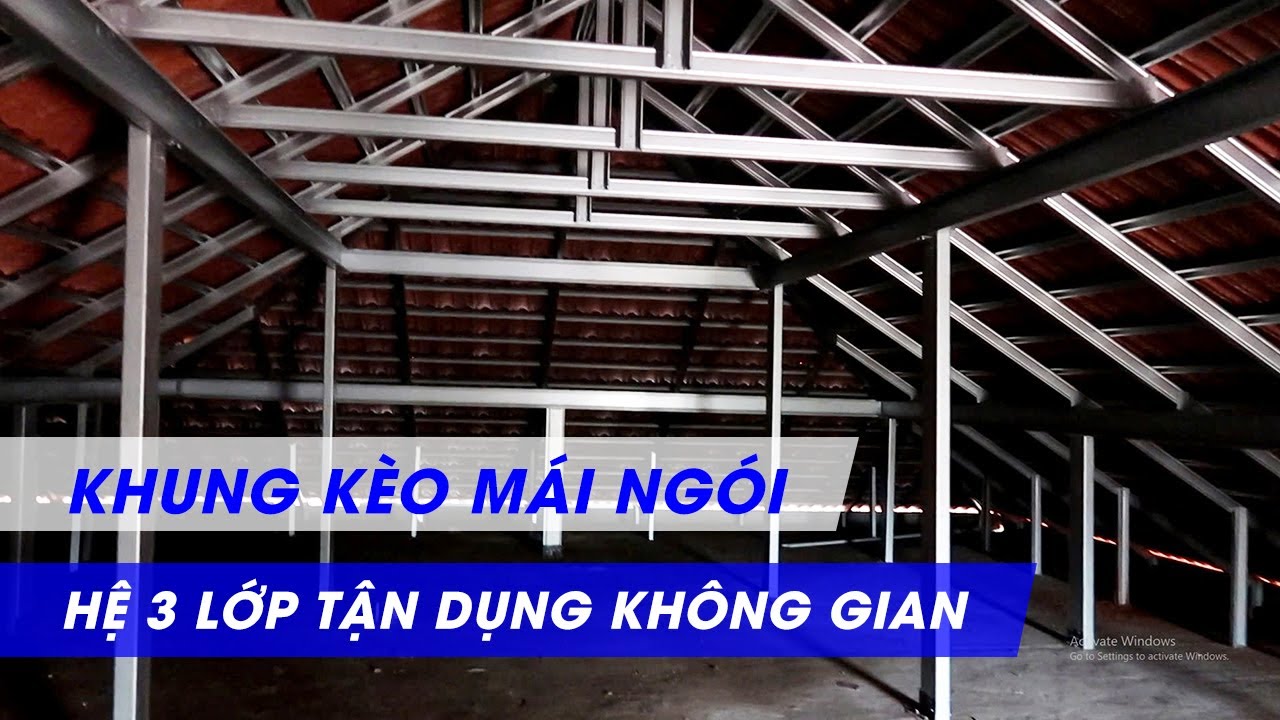 [THỰC TẾ] Hệ Khung Kèo Mái Ngói 3 Lớp Tận Dụng Không Gian Tại Hà Nội