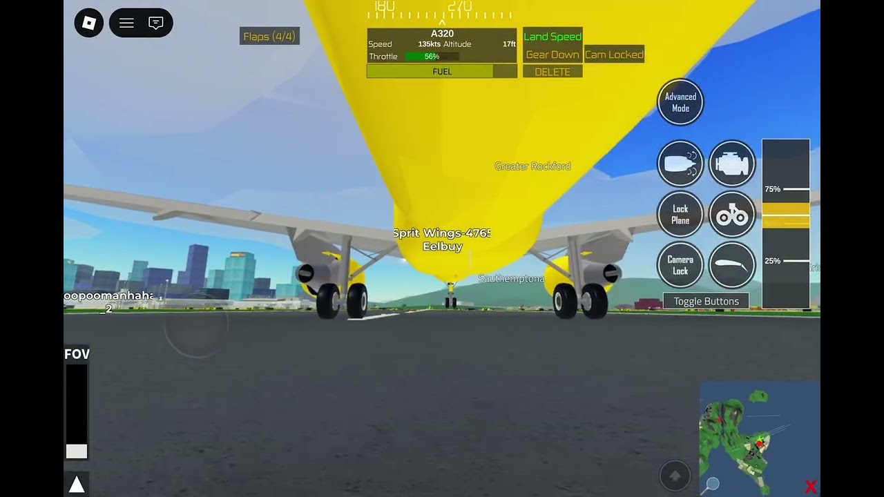 My landings in PTFS