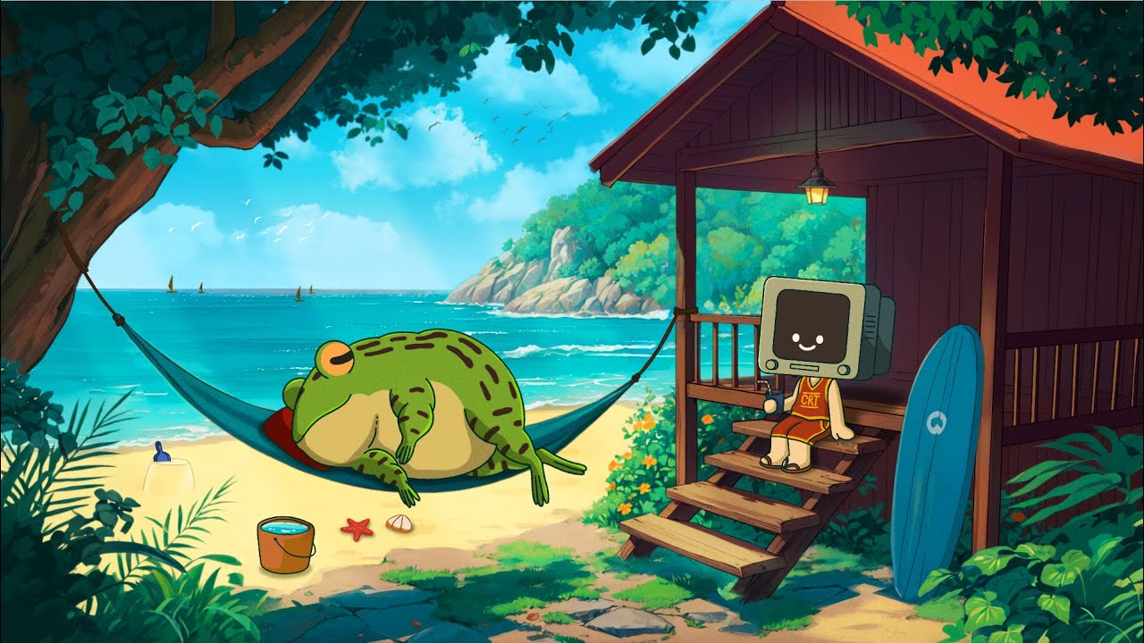 прохладное лето лофи 🌴 Успокой свою тревогу, расслабляющая музыка [холодные лоу-файные хипхоп ритмы]